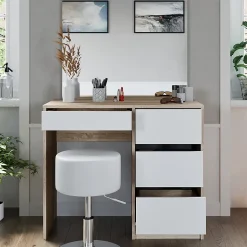 Vicco Coiffeuse Sonoma 40cm avec tabouret