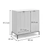Vicco Commode Blanc 42x81.2cm avec 2 portes