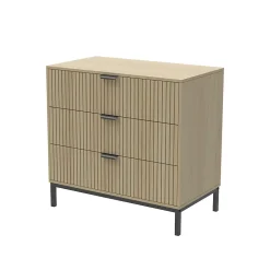 Vicco Commode Chêne 72x69cm avec 3 tiroirs