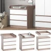 Vicco Commode à langer Blanc/Sonoma 80x87cm