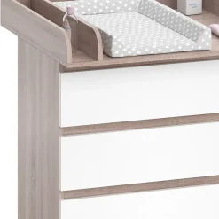 Vicco Commode à langer Blanc/Sonoma 80x87cm