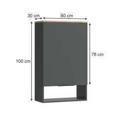 Vicco Commode Anthracite avec porte