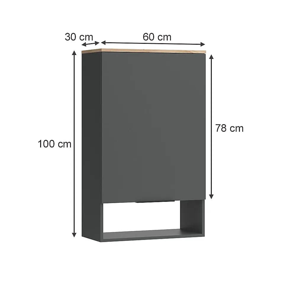 Vicco Commode Anthracite avec porte