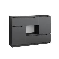 Vicco Commode avec tiroirs Anthracite 30x84cm