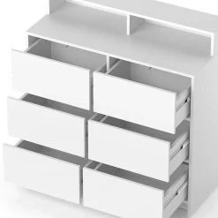 Vicco commode avec tiroirs Blanc 40.3x100.6cm