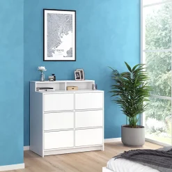 Vicco commode avec tiroirs Blanc 40.3x100.6cm