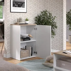 Vicco Commode Blanc 50x80cm avec étagère