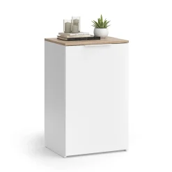 Vicco Commode Blanc 50x80cm avec étagère