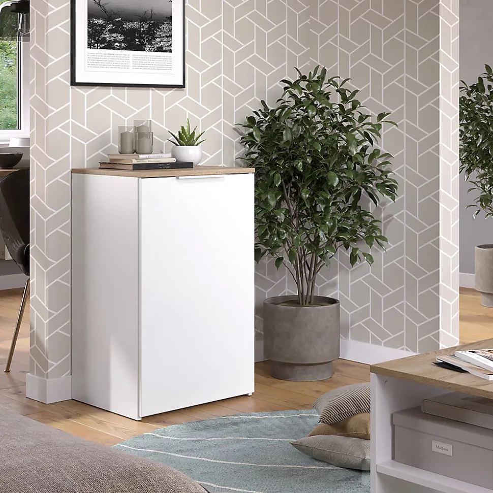 Vicco Commode Blanc 50x80cm avec étagère