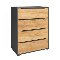 Vicco Commode Chêne doré/anthracite 48x101.6cm avec tiroirs