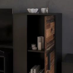 Vicco Commode Noir/ancien style 50.1x87.3cm avec 2 compartiments