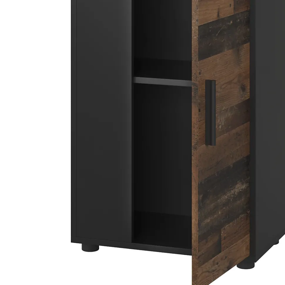 Vicco Commode Noir/ancien style 50.1x87.3cm avec 2 compartiments