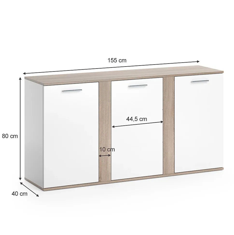 Vicco Commode Sonoma 40x80cm avec portes