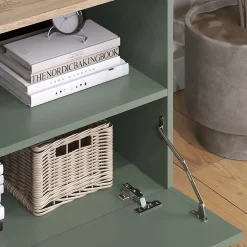Vicco Commode Vert 80x50cm avec 1 compartiment fermé