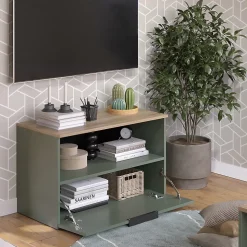 Vicco Commode Vert 80x50cm avec 1 compartiment fermé