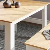 Vicco Ensemble de banquette dangle Chêne blanc/force de lor 137.6x92.8cm avec 2 bancs