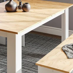 Vicco Ensemble de banquette dangle Chêne blanc/force de lor 137.6x92.8cm avec 2 bancs
