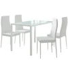 Vicco Ensemble de table à manger Blanc 120x75cm avec 4 chaises