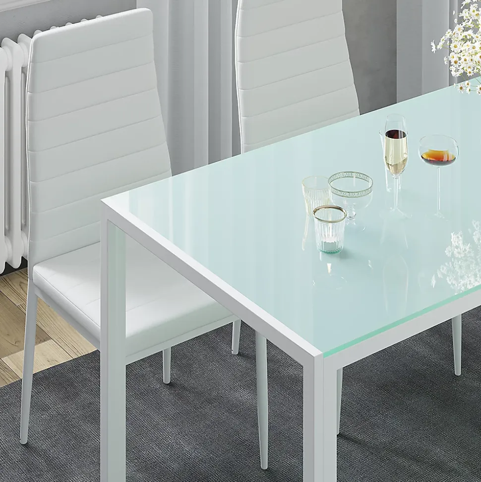 Vicco Ensemble de table à manger Blanc 120x75cm avec 4 chaises