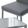 Vicco Ensemble de table à manger Gris 120x75cm Lot de 4