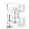 Vicco Ensemble de table de bar Blanc 113x39.8cm avec 2 tabourets de bar