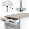 Vicco Ensemble table à manger Sonoma/blanc 67x100cm avec 2 tabourets