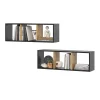 Vicco Etagère Anthracite/chêne doré 90x30cm Lot de 2