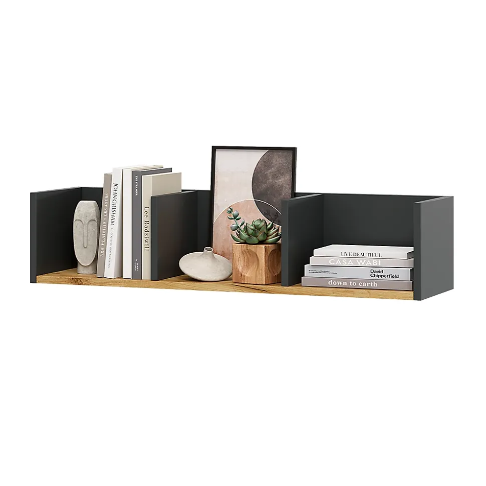 Vicco Etagère Anthracite/chêne doré 90x20cm