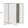 Vicco Etagère Blanc 63x75cm avec 2 portes