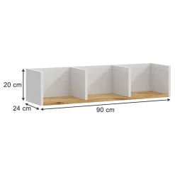 Vicco Etagère Chêne blanc/force de lor 90x20cm