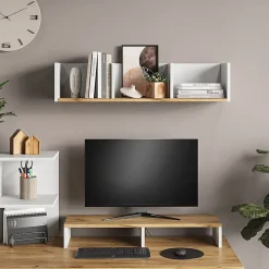 Vicco Etagère Chêne blanc/force de lor 90x20cm