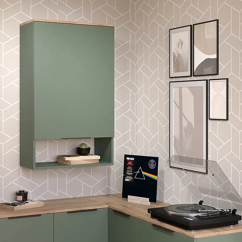 Vicco Etagère Vert 60x100cm avec porte