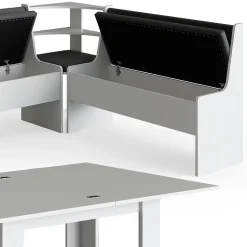 Vicco Groupe de banquettes dangle Blanc 210x41.5cm avec table