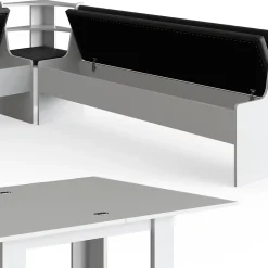 Vicco Groupe de banquettes dangle Blanc 210x41.5cm avec table