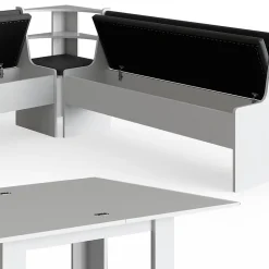 Vicco Groupe de banquettes dangle Blanc 210x41.5cm avec table