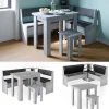 Vicco Groupe de banquettes dangle Béton 150x41.5cm avec table