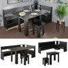 Vicco Groupe de banquettes dangle Noir 120x41.5cm avec table