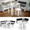 Vicco Groupe de banquettes dangle Blanc 180x41.5cm avec table