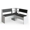 Vicco Groupe de banquettes dangle Blanc 41.5x120cm Sans table