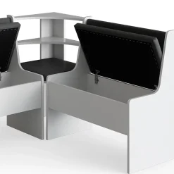 Vicco Groupe de banquettes dangle Blanc 41.5x120cm Sans table