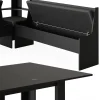 Vicco Groupe de banquettes dangle Noir 180x41.5cm avec table