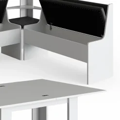 Vicco Groupe de banquettes dangle Blanc 150x41.5cm avec table