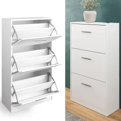 Vicco Meuble à chaussure Blanc 59x105cm