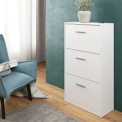 Vicco Meuble à chaussure Blanc 59x105cm
