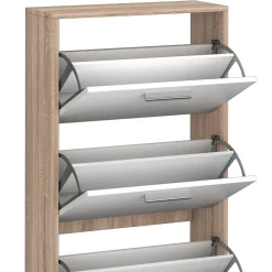 Vicco Meuble à chaussure Blanc/Sonoma 59x169.5cm