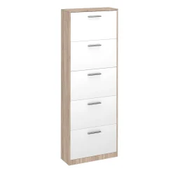 Vicco Meuble à chaussure Blanc/Sonoma 59x169.5cm