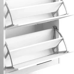 Vicco Meuble à chaussure Blanc Haute brillance 59x105cm