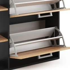 Vicco Meuble à chaussure Chêne de force doré 24.5x90cm 2 compartiments