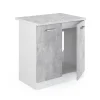 Vicco Meuble bas pour lévier Béton 80cm avec portes, avec PT
