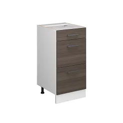 Vicco Meuble bas universel Gris 40cm avec tiroirs, sans PT
